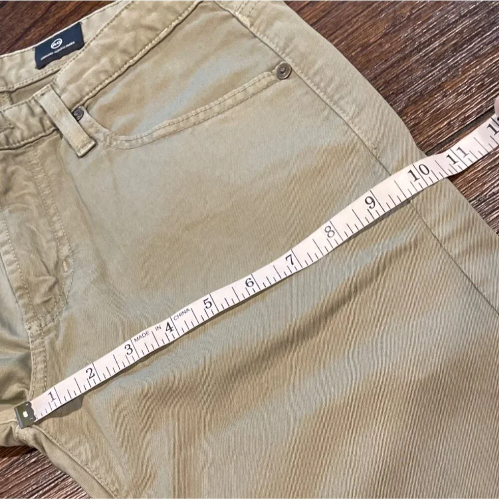 AG Adriano Goldschmied Mens 32x32 Green Slim Skinny Pant Stretch Workwear Preppy